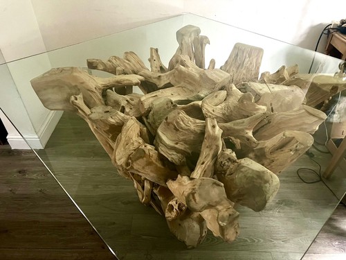 Teak root dining table - teak,