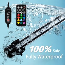 13 Colors Aquarium Fish Tank Lights Waterproof LED Submersible Lamp 18-113cm UK