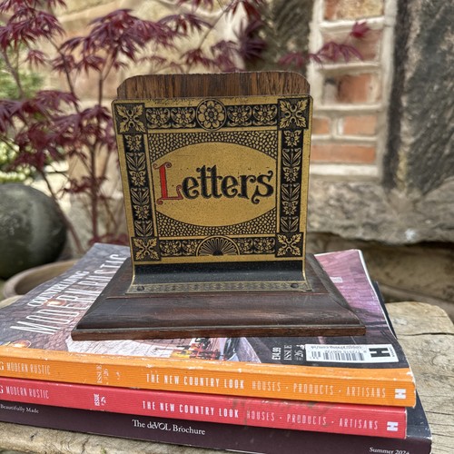 Vintage letter rack wood - vintage, &