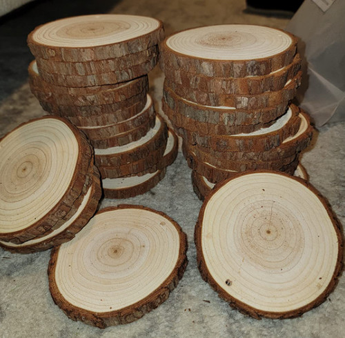 Wood slices 60pcs tree slice - wood, slices,