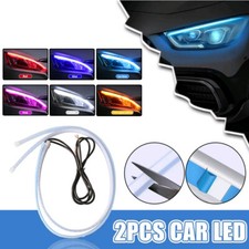 2X Car Sequential LED Strip Turn Signal Indicator DRL Daytime Running Lights