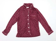 Carole Hochman Womens Red Polyester Blend Pyjama Top Size M