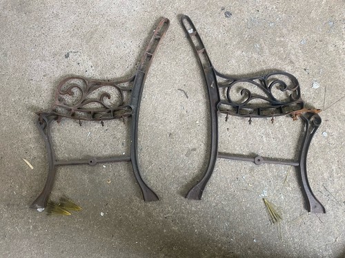 Cast iron bench ends - iron,