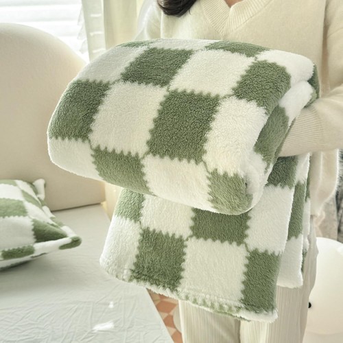 Plush fleece waffle throw - plush,