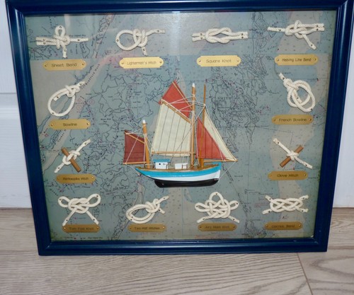Framed nautical knots display - framed,