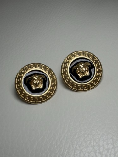 Versace greca round stud - greca,