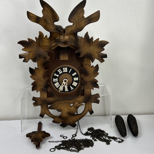 Vtg antique cuckoo clock west - cuckoo,