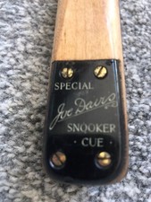 Joe Davis Snooker Cue Rare Black Badge & Metal Case
