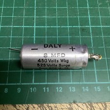 DALY 8uF 450V VINTAGE CAPACITOR - for VALVE RADIO, AMPLIFIER - 1 Piece