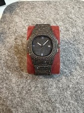 Black Iced Out Watch Hip Hop