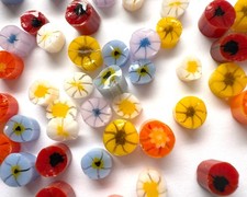 Flower mix murrini for glass fusing made with Bullseye 90coe glass
