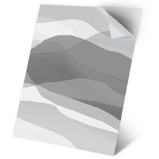 1 x Vinyl Sticker A2 - BW - Artistic Mountains Ski Snow #35589