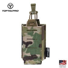 TOPTACPRO Tactical M4 Mag Pouch MOLLE Single Mag Carrier Laser Cut 556mm Airsoft