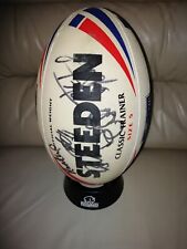 VTG SIGNED OFFICIAL STEEDEN RUGBY LEAGUE GAME BALL MANY SIGNATURE, UNKNOWN+STAND
