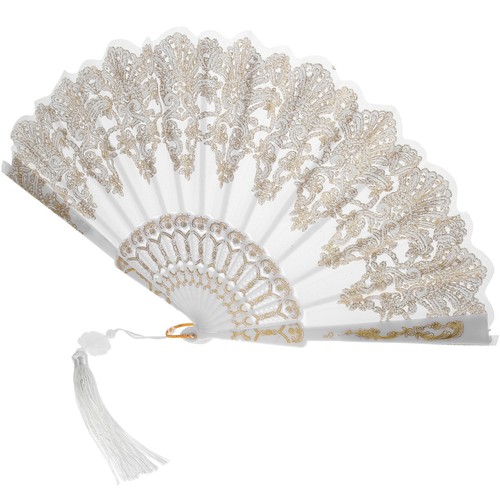 Vintage folding hand fan - folding,