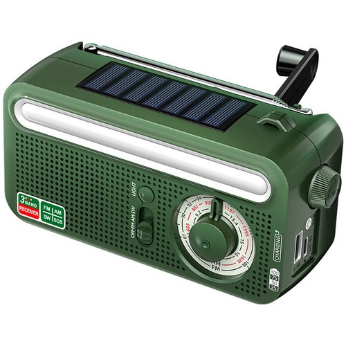 Solar hand crank - solar, radio