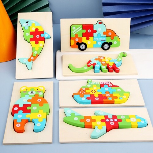 Wooden puzzle animal - wooden, 3d