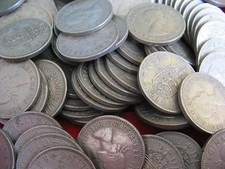 BULK LOT OF 50 CLEAN QUEEN ELIZABETH II SHILLINGS 1954-1966 FREE UK POST!!!!!