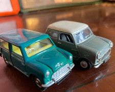 2X Model Cars Oxford Diecast Austin Mini Saloon Dinky Morris Traveller 1/43 BMC