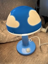 Vintage Ikea Skojig Blue Cloud Table Lamp & Ceiling Light Kids Nursery