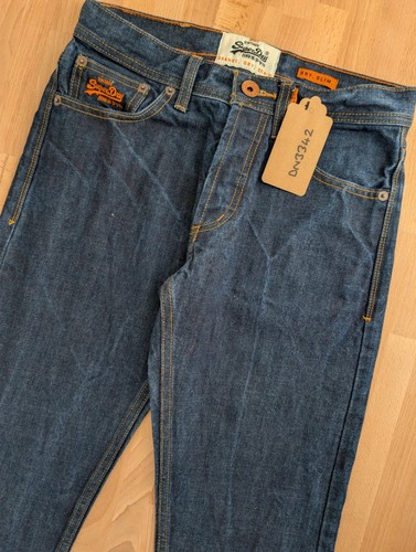 Superdry navy slim button - , fly