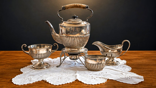 Silver plate piece - 4-piece, set