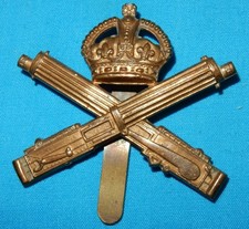 MGC THE MACHINE GUN CORPS BRASS BRITISH MILITARY CAP BADGE K/C