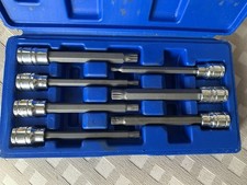 Bergen Spline Bit Sockets, 7pcs Sizes From 4mm To 10mm, 3/8 Inch Drive