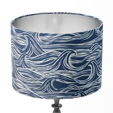 Waves Lampshade, Navy Blue