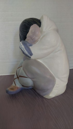 Vintage lladro eskimo inuit - eskimo,