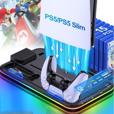 PS5 RGB Shelf Wall Mount Stand Kit for Playstation 5 Slim Digital Disc Console