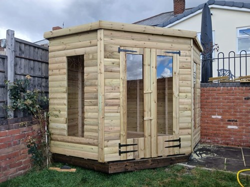 Garden shed corner summer - shed,
