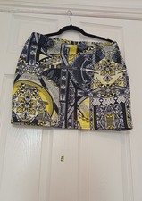Womens Mini Skirt Black Yellow