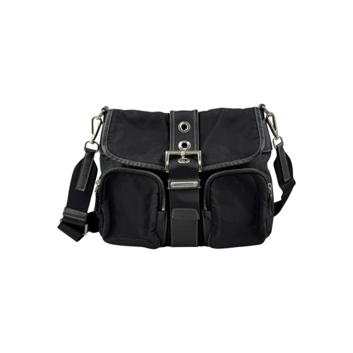 Prada black nylon shoulder - nylon, bag