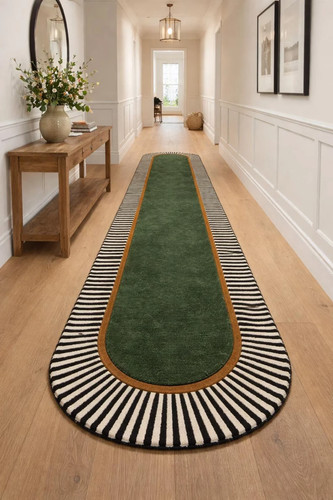 Hand tufted modern runner - hand-tufted,