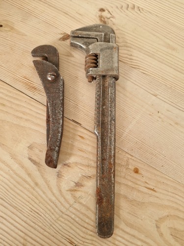 Vintage footprint pipe wrench - vintage,