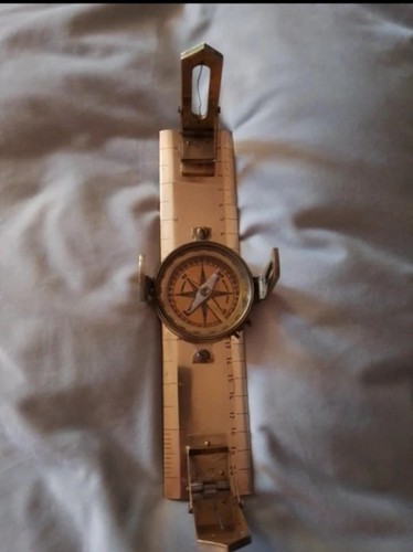 Brass surveyors compass rare - surveyors,