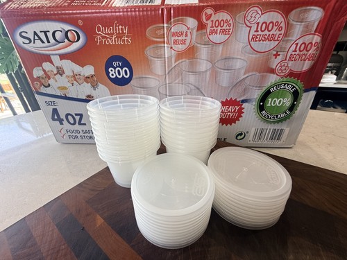 Satco 4oz pots lids - 4oz, &