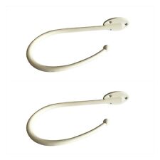 2 Curtain Holdbacks Laura Ashley Cream Metal Hold Backs Ivory Drape Holders