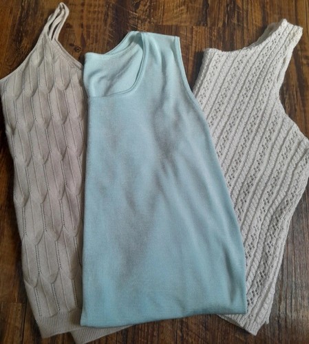 Women knit tank vest - knit,