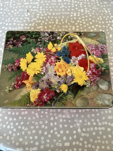 Mcvities biscuit tin flowers - biscuit,