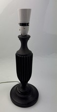Fluted And Carved Black Wooden
