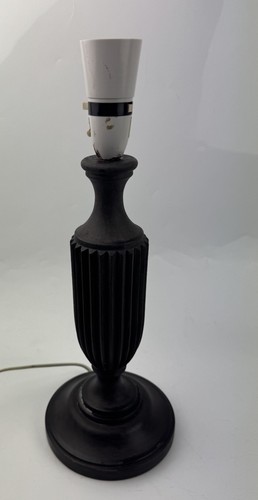 Fluted and carved black wooden - and,