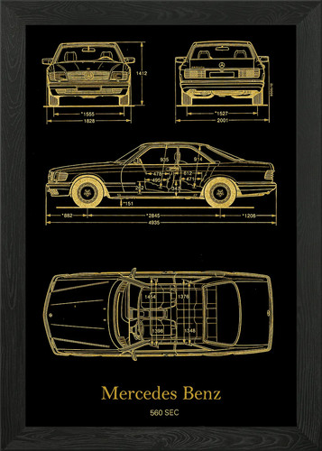 Mercedes benz 560sec gold - mercedes,
