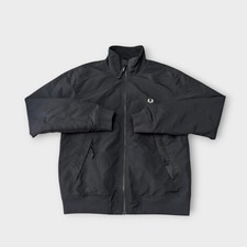 Fred Perry Mens Brentham Jacket Small Black Harrington Windbreaker