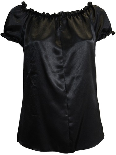 Dressy plain black - satin, gypsy