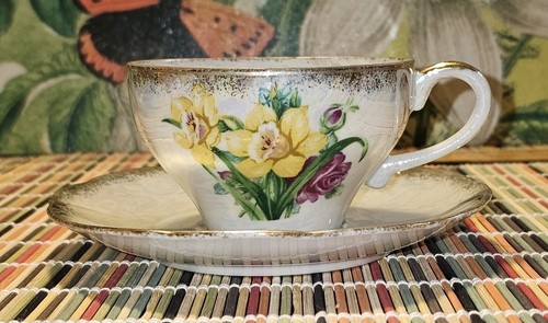 Vtg yellow daffodil rose - yellow, daffodil/rose