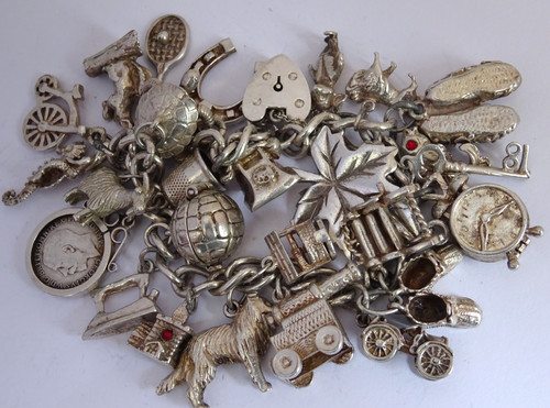 Vintage heavy solid silver