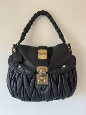 Vintage MIU MIU Matelasse Black leather Shoulder bag