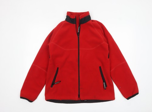 Tenson women red fleece full - red,